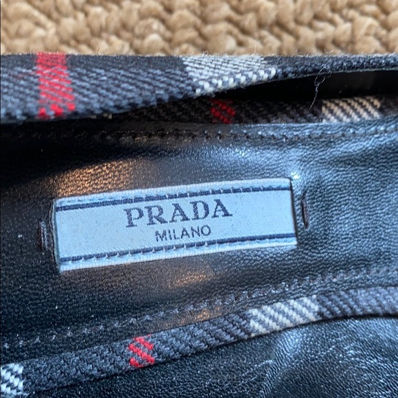 Prada Kitten heels. Plaid wool with bow - Picture 4 of 6